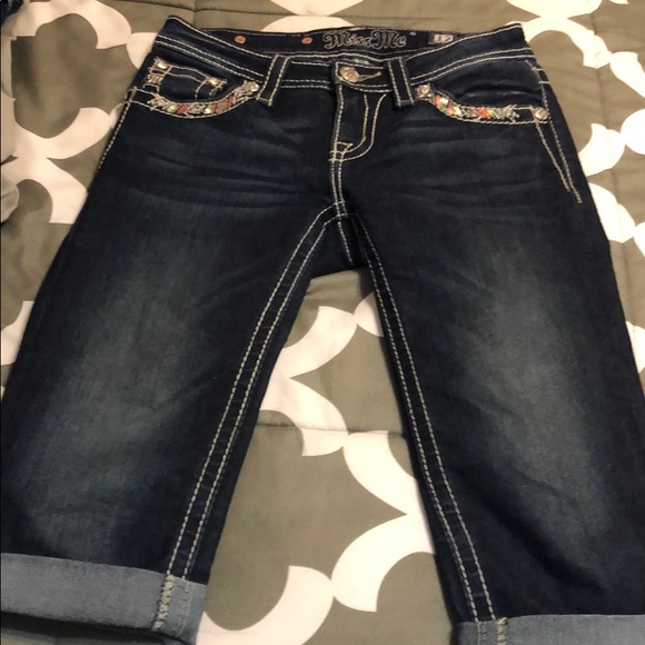 Miss me girls cuffed Capri, size 12 - Picture 3 of 4